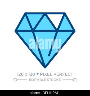Diamond line color icon Stock Vector