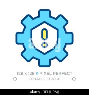Risk management line color icon Stock Vector