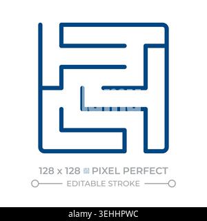 Maze line color icon Stock Vector