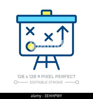 Board with business tactic scheme line color icon Stock Vector