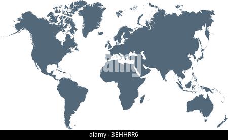 World map on transparent background. Stock Vector