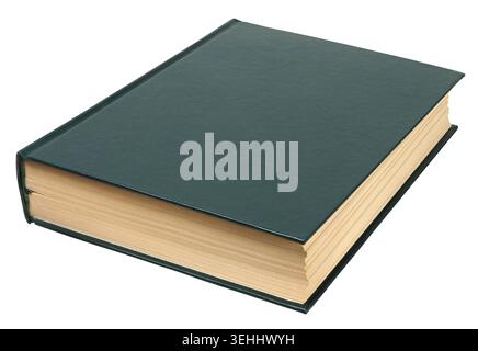 Book with blue cover isolated on white background Stock Photo
