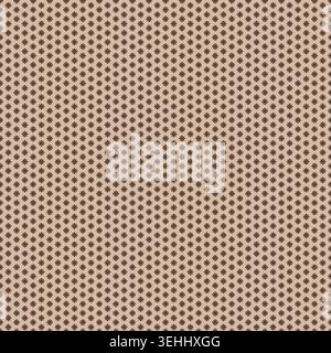 Beige Chocolate Ditsy Star Grid Pattern Stock Vector