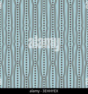 Vintage Powder Blue Stripe Ditsy Pattern Stock Vector