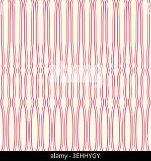 Bright Fuchsia Pink Modern Line Pattern Stock Vector