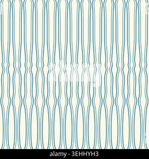 Coastal Blue Abstract Wave Line Pattern Stock Vector