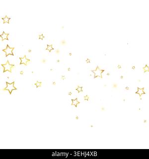 Christmas stars vector overlay. Magic stars luxury sparkling confetti. Christmas spirit. Festive stars vector illustration on white background. Stock Vector