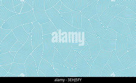 minimal Blue Wavy Line Pattern Background with Seamless Geometric Stripes and Modern Abstract Texture Stock Vector