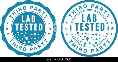 Third Party Lab Tested Badge Seal Vector Design Template Stock Vector