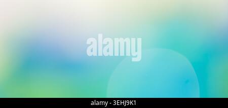 Soft teal and mint green blurred gradient background with bokeh circle for modern design use Stock Photo