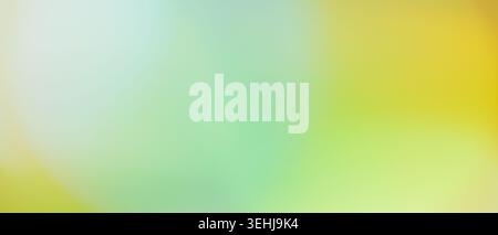 Green and yellow abstract blurred gradient background with soft light Stock Photo