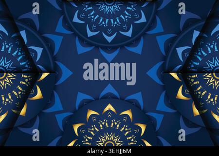 Symmetrical Gold Mandala Artwork With Floral And Geometric Motifs Stock Vector
