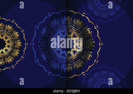 Artistic Luxury Mandala Design With Repeating Circular Floral Motifs Stock Vector