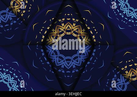 Elegant Overlapping Mandala Design With Detailed Ornamental Patterns Stock Vector