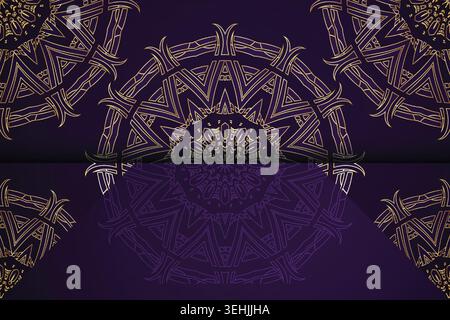 Luxury Symmetrical Mandala Artwork Inside Hexagon Frame With Ornate Details Stock Vector