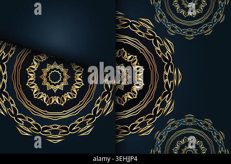 Intricate Repeating Mandala Ornament With Star Shapes And Swirl Patterns Stock Vector