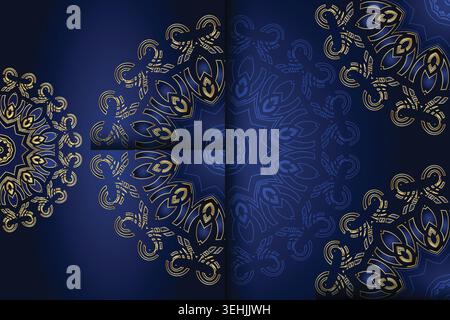 Ornamental Mandala Design With Petal Shapes And Golden Core Detail Stock Vector