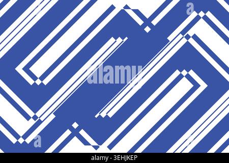 Blue White Zigzag Abstract Pattern Design Stock Vector