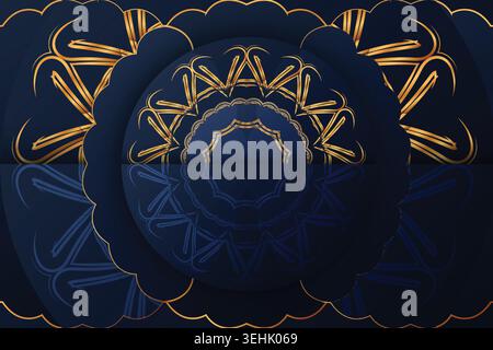 Symmetrical Gold Mandala Artwork With Floral And Geometric Motifs Stock Vector