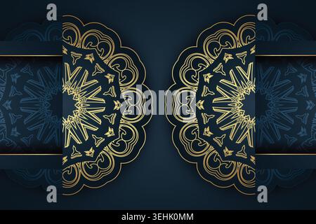 Ornamental Mandala Design With Petal Shapes And Golden Core Detail Stock Vector