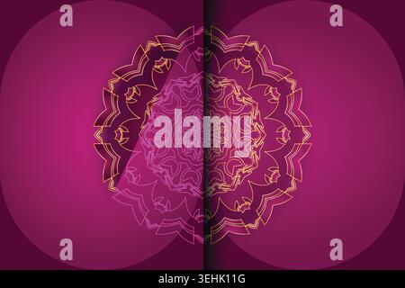 Elegant Geometric Floral Mandala Pattern With Diamond Shape Composition Design Stock Vector