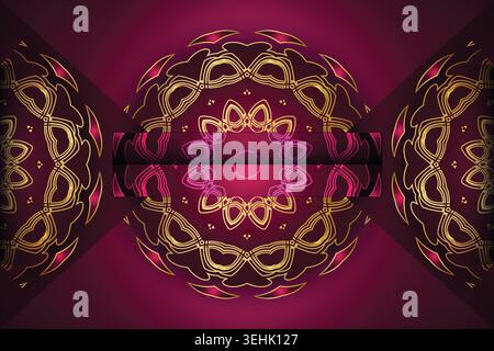 Intricate Luxury Mandala Illustration With Radiant Flower Center And Ornamental Detail Stock Vector