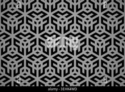 Abstract geometric pattern. A seamless vector background. Black ornament. Graphic modern pattern. Simple lattice graphic design Stock Vector