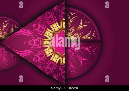 Artistic Ornamental Mandala Illustration With Interlocking Geometric Shapes Stock Vector
