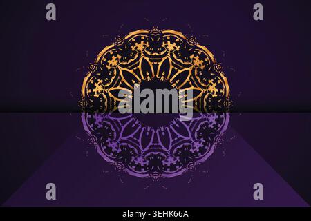 Ornamental And Gold Kaleidoscope Pattern With Radiating Motifs Stock Vector