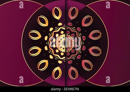 Intricate Luxury Mandala Background With Kaleidoscopic Floral Symmetry Design Stock Vector