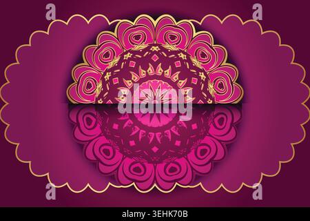 Mystical Mandala Design With Central Circle And Radiating Ornamental Structure Stock Vector