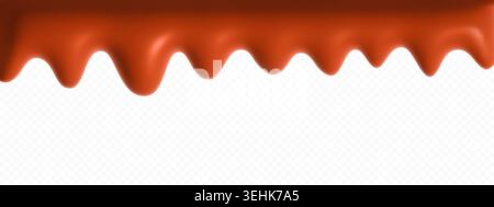 Flowing syrup creating dynamic splash patterns on white background Stock Vector