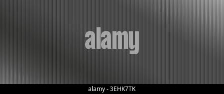 Abstract 3D background. Silver gradient sheet with vertical fluted panels and steel surface effect Stock Vector