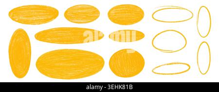 Crayon style frames and boxes. Stock Vector