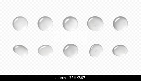 Realistic serum or gel droplets. Stock Vector