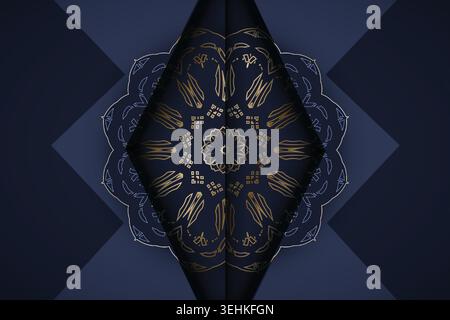Detailed Gold Outline Floral Mandala Pattern With Elegant Deep Maroon Contrast Stock Vector