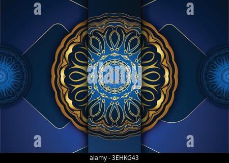 Modern Digital Mandala Art With Star Like Center And Floral Flow Stock Vector