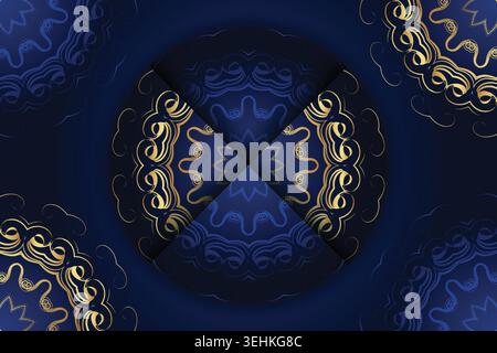 Abstract Neon Style Ornamental Design With Floral Geometric Symmetry Stock Vector