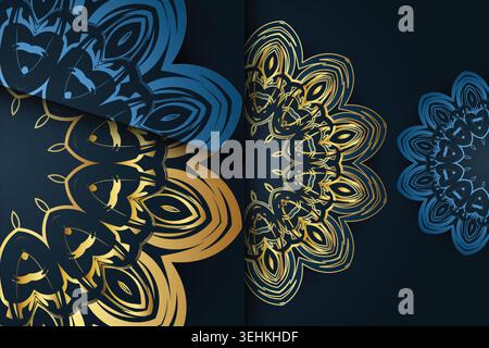 Artistic Symmetrical Pattern With Geometric Star And Floral Shapes Stock Vector