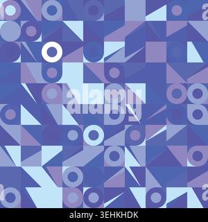 Abstract Circle Triangle Square Pattern Artwork Stock Vector