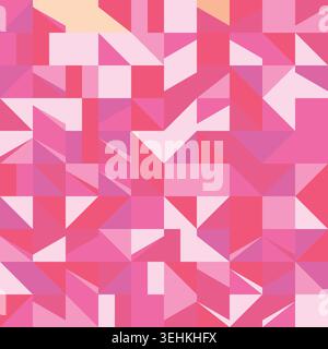 Modern Pink Red Shape Mosaic Background Stock Vector