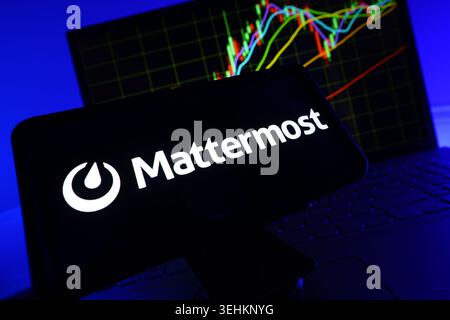 Mattermost Inc Open Source Team Messaging Collaboration Platform Stock Price Financial Performance Chart On Mobile Phone Screen Stock Photo
