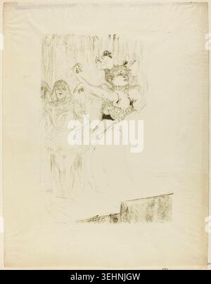 Lender Dancing the Bolero in Chilpéric by Henri de Toulouse-Lautrec, 1895, depicting a female performer in ornate costume striking a dynamic pose mid-dance Stock Photo