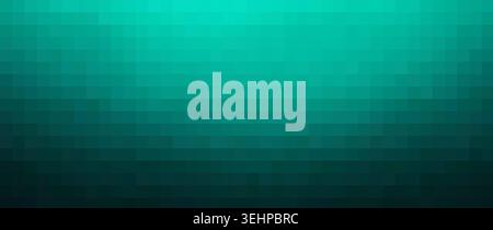 Abstract block pattern background displaying a smooth blue green gradient Stock Photo