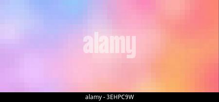 Pixelated gradient background displaying soft pastel colors and abstract mosaic blocks Stock Photo