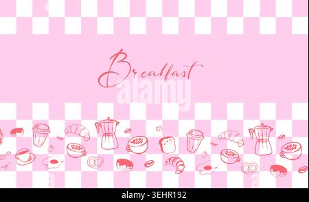 Hand drawn vintage coffee set. Cafe menu and packaging design.  Stock Vector