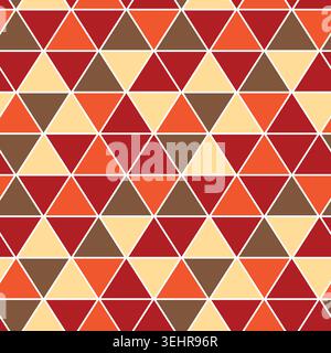 Seamless pattern with triangle decoranive art print. Polygonal rainbow mosaic background. Abstract vector illustration. Triangular graphic Simple Stock Vector