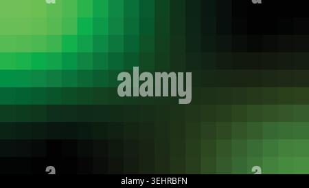 Abstract dark green emerald gradient pixelated background texture backdrop Stock Vector