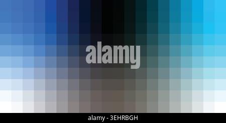 Abstract blue teal black and gray gradient pixelated background texture Stock Vector