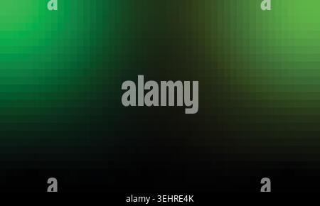 Abstract emerald and chartreuse gradient pixelated mosaic background texture Stock Vector